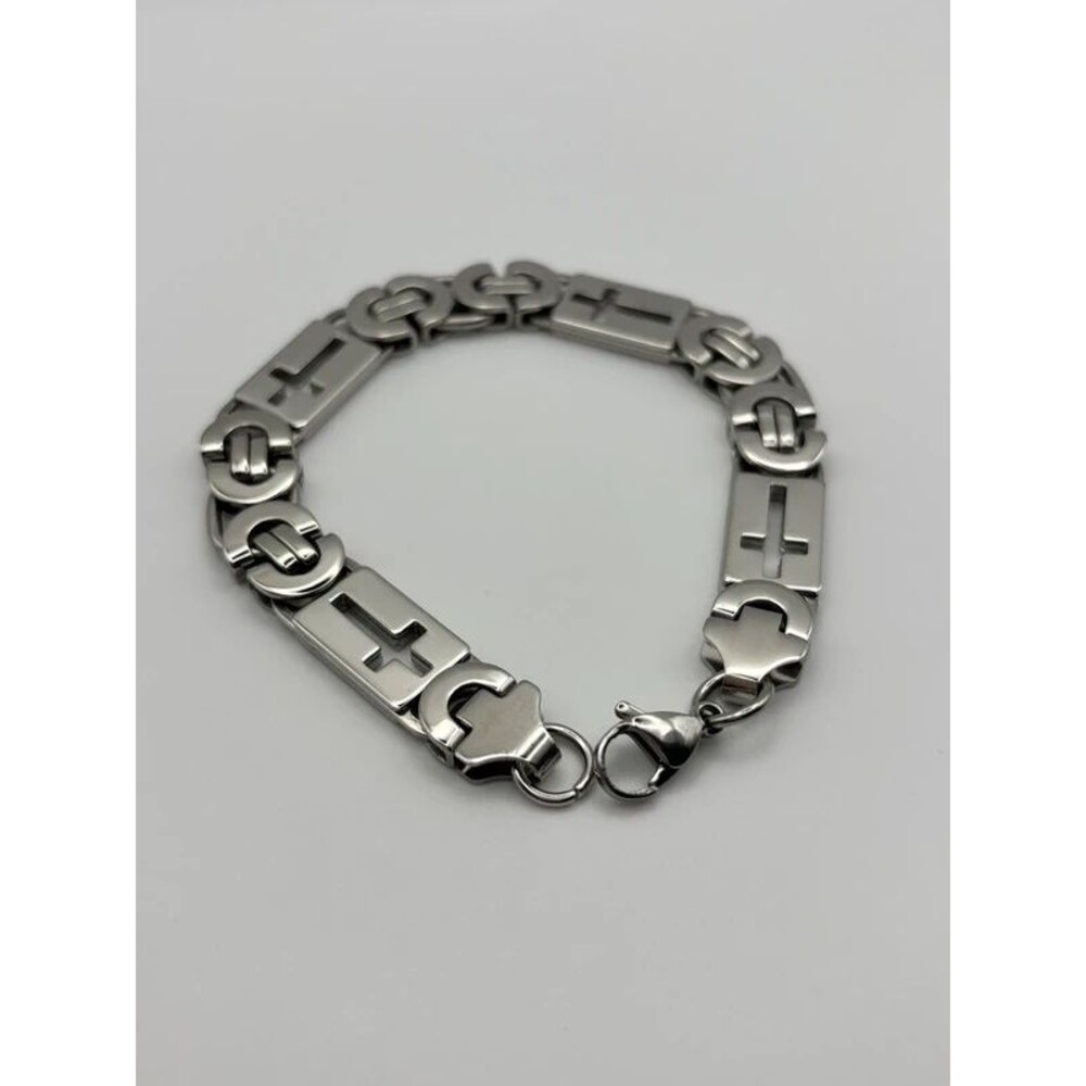 Stainless-Steel Cross Bracelet